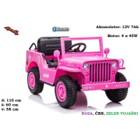 Otroški JEEP JH103 4x4 12V7Ah (roza, bež, zelen ali črn) Otroški JEEP JH103 4x4 12V7Ah (roza, bež, zelen ali črn)